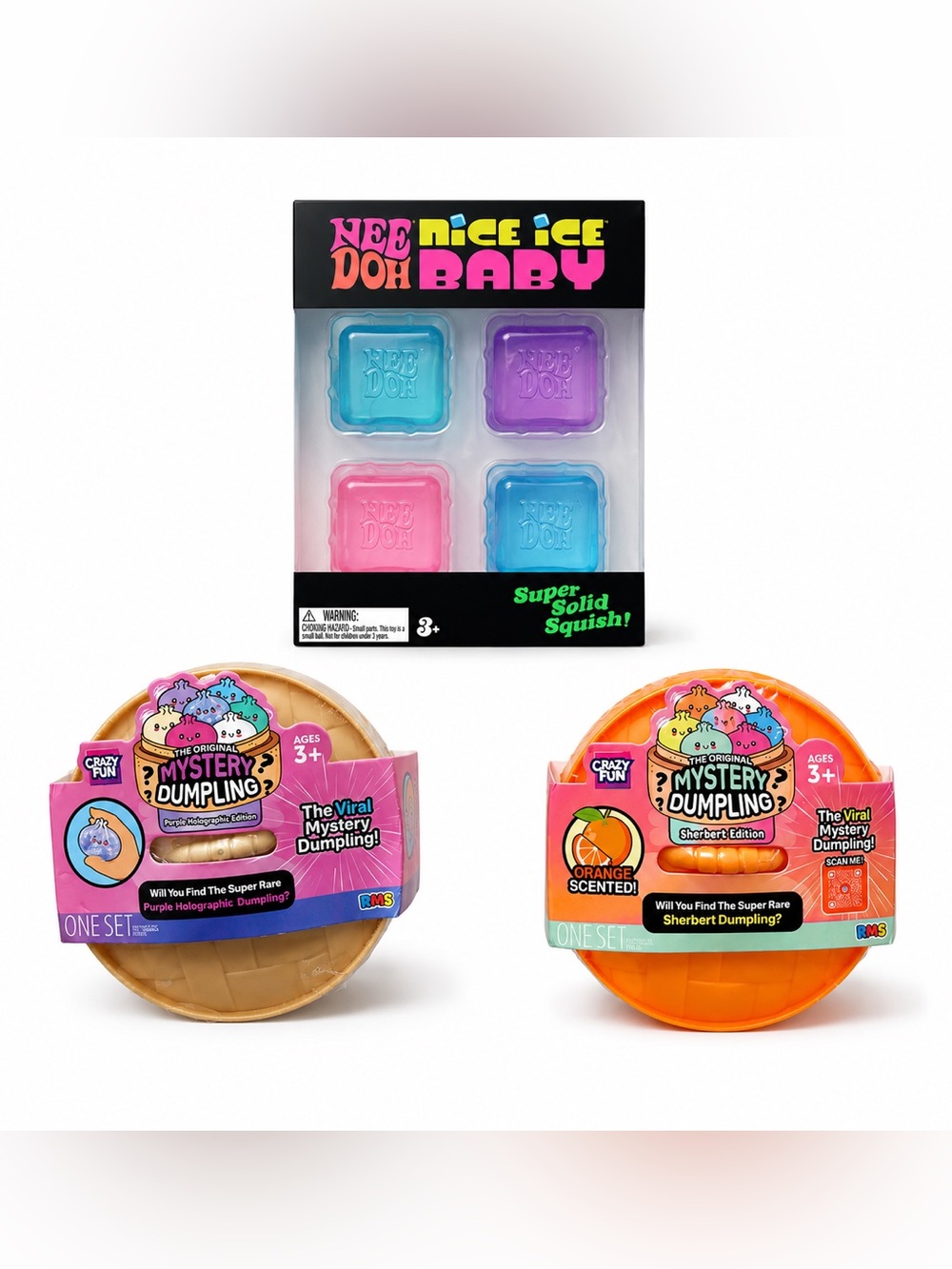 Nee doh & Mystery dumplings squishy - Bundle